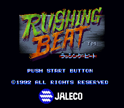 Rushing Beat (English Translation) Title Screen